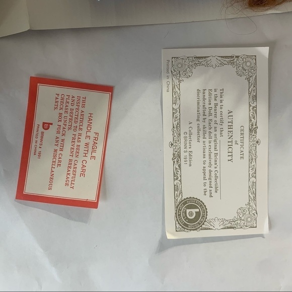 Brinn’s 94 Collectible birthstone Miss August redhead handcrafted porcelain doll - Picture 8 of 11